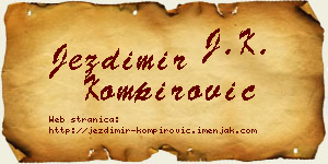 Jezdimir Kompirović vizit kartica